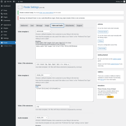 Page screenshot: Postie → Video and Audio
