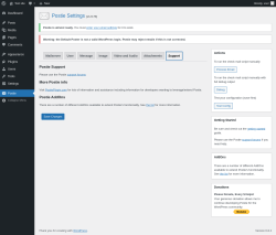Page screenshot: Postie → Support