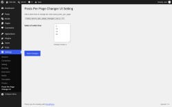 Page screenshot: Settings &rarr; Posts Per Page Changer UI