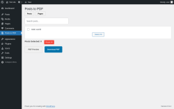 Page screenshot: Posts to PDF