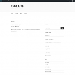 Page screenshot: Test site &ndash; Just another WordPress site