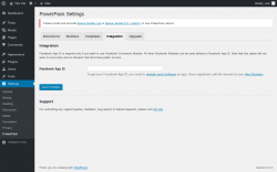 Page screenshot: Settings &rarr; PowerPack &rarr; Integration