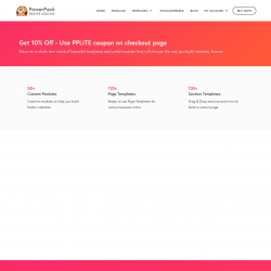 Page screenshot: Settings &rarr; PowerPack &rarr; Upgrade