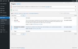 Page screenshot: Plugins ‹ Test site — WordPress