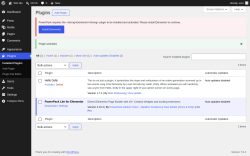 Page screenshot: Plugins &lsaquo; Test site &mdash; WordPress