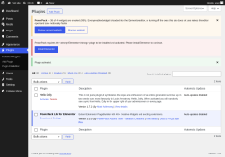 Page screenshot: Plugins &lsaquo; Test site &mdash; WordPress