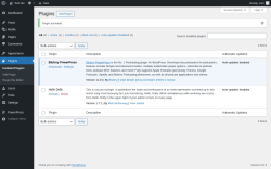 Page screenshot: Plugins ‹ Test site — WordPress