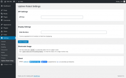 Page screenshot: Settings &rarr; Uptime Robot Setup