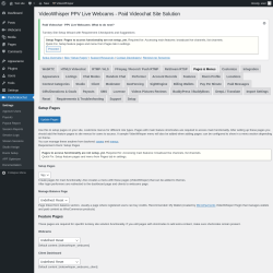 Page screenshot: PaidVideochat → Pages & Menus