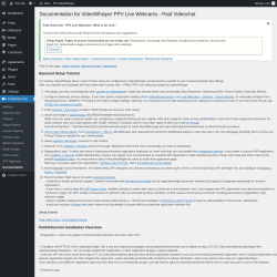Page screenshot: PaidVideochat → Documentation