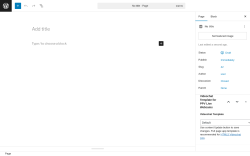 Page screenshot: Add Page ‹ Test site — WordPress