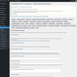 Page screenshot: PaidVideochat → Integration