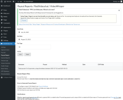 Page screenshot: PaidVideochat → Payout Report