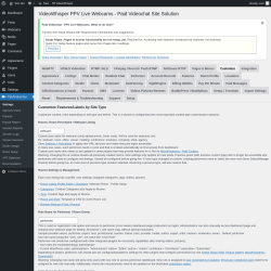 Page screenshot: PaidVideochat → Customize