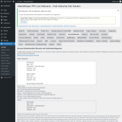 Page screenshot: PaidVideochat &rarr; Account Records
