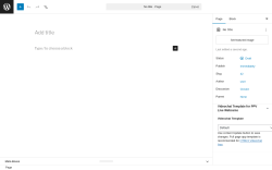 Page screenshot: Add Page &lsaquo; Test site &mdash; WordPress
