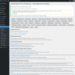 Page screenshot: PaidVideochat &rarr; Support