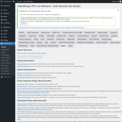 Page screenshot: PaidVideochat &rarr; Support