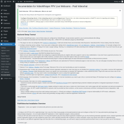 Page screenshot: PaidVideochat &rarr; Documentation
