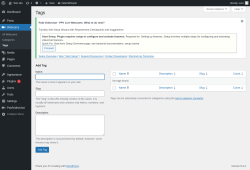 Page screenshot: Webcams &rarr; Tags