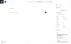 Page screenshot: Add Post &lsaquo; Test site &mdash; WordPress