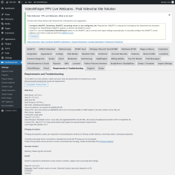 Page screenshot: PaidVideochat &rarr; Requirements & Troubleshooting