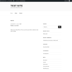 Page screenshot: Test site &ndash; Just another WordPress site