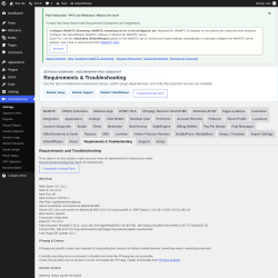 Page screenshot: PaidVideochat &rarr; Requirements & Troubleshooting