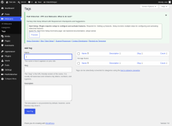 Page screenshot: Webcams &rarr; Tags