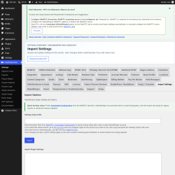 Page screenshot: PaidVideochat &rarr; Import Settings