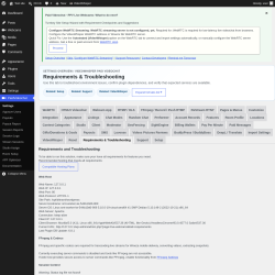 Page screenshot: PaidVideochat &rarr; Requirements & Troubleshooting