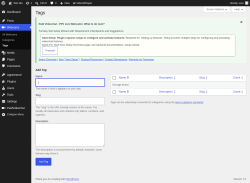Page screenshot: Webcams &rarr; Tags