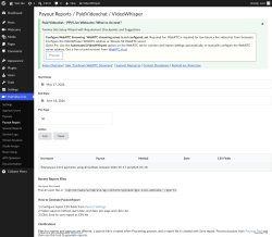 Page screenshot: PaidVideochat &rarr; Payout Report