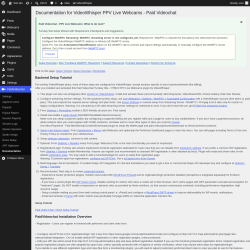 Page screenshot: PaidVideochat &rarr; Documentation