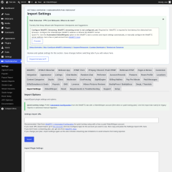 Page screenshot: PaidVideochat &rarr; Import Settings