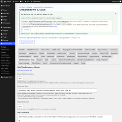 Page screenshot: PaidVideochat &rarr; Gifts/Donations & Goals