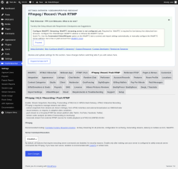 Page screenshot: PaidVideochat &rarr; FFmpeg / Record / Push RTMP