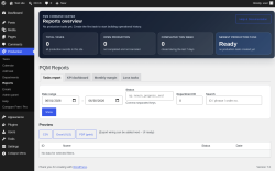 Page screenshot: Production &rarr; Reports