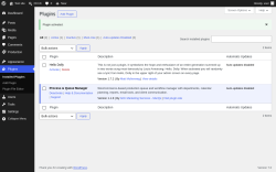 Page screenshot: Plugins &lsaquo; Test site &mdash; WordPress