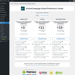 Page screenshot: Settings → Upgrade  ➤