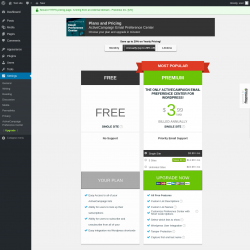 Page screenshot: Settings → Upgrade  ➤
