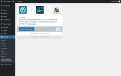 Page screenshot: Settings Admin ‹ Test site — WordPress