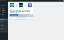 Page screenshot: Settings Admin ‹ Test site — WordPress