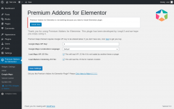 Page screenshot: Premium Addons for Elementor → Google Maps