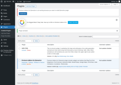 Page screenshot: Plugins ‹ Test site — WordPress