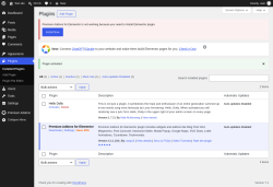 Page screenshot: Plugins &lsaquo; Test site &mdash; WordPress