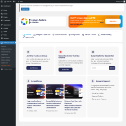 Page screenshot: Premium Addons