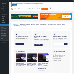 Page screenshot: Premium Addons