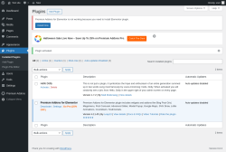 Page screenshot: Plugins ‹ Test site — WordPress