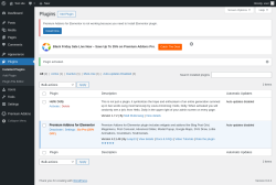 Page screenshot: Plugins ‹ Test site — WordPress